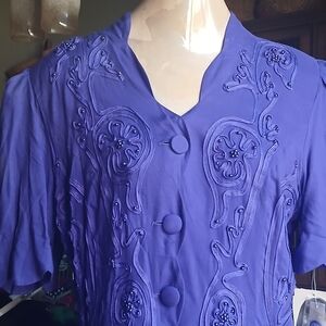 Elegant Purple Dress With Peplum